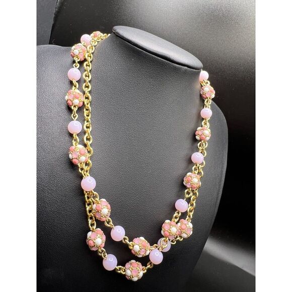 Talbots Pink Mosaic Necklace - Picture 5 of 7